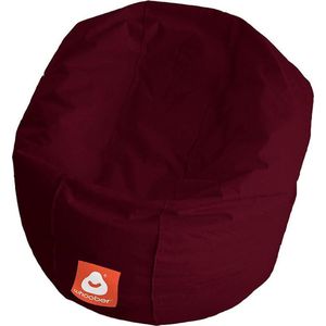 Whoober ronde zitzak Ibiza M outdoor bordeaux rood - Wasbaar - Voor binnen en buiten