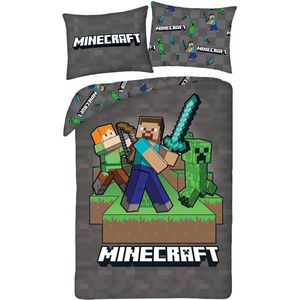 Minecraft - Dekbedovertrek Sword - Polyester - 140 x 200 cm - 70 x 90 cm