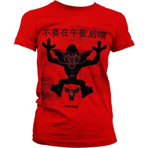 Gremlins Dames Tshirt -M- Chinese Poster Rood