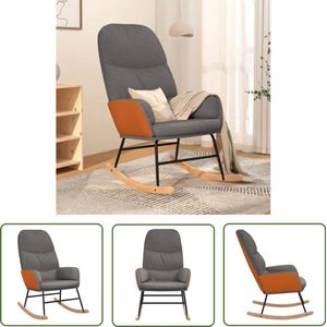 vidaXL Schommelstoel - Lichtgrijs - Stijlvol en Comfortabel Schommelstoel - Lounge Chair - Tuinmeubilair - Buiten Meubels - Grijs