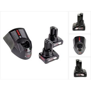 Bosch startset 12V met 2x 6.0Ah accu's + snellader
