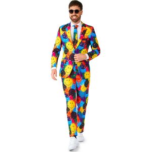 OppoSuits Smiley™ Drip - Heren Pak - Smiley Suit - Meerkleurig - Maat: EU 46