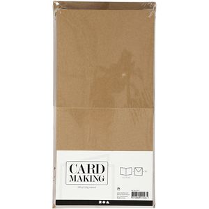 Kaarten en enveloppen, afmeting kaart 15x15 cm, afmeting envelop 16x16 cm, 120+240 gr, naturel, 50 set/ 1 doos