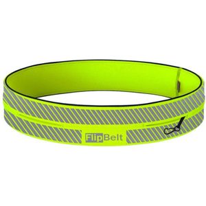 FlipBelt classic - Running belt - Hardloopriem voor Telefoon - Reflecterend - Neon Geel - Unisex - XL