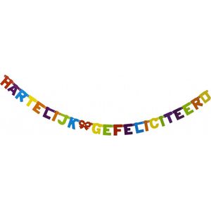 Letterslinger Hartelijk Gefeliciteerd 237 cm