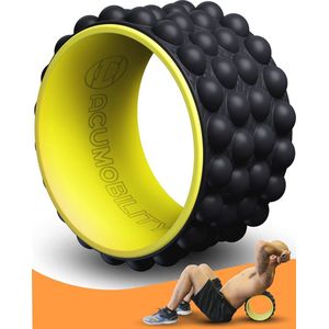 Rug Roller Wheel - Ergonomische Rugstretcher en Rugcracker voor Rugpijn Verlichting - Premium Foam Roller 28 cm Hoog, 17,8 cm Breed