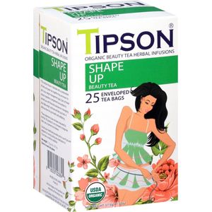 Tipson Organic Beauty SHAPE UP groene thee in zakjes 25 x 1,5 g