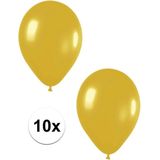 10x Gouden metallic ballonnen 30 cm