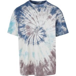 Urban Classics - Oversize Tie Dye Heren T-shirt - S - Gebroken wit