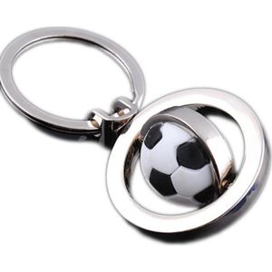 Voetbalsleutelhanger RVS - Sleutelring met hanger met een voetbal - Leuk voor jongens en meisjes die van voetballen houden