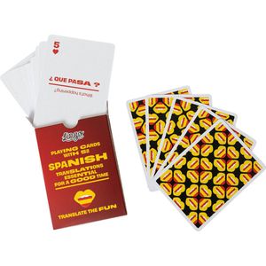 Lingo- Spaanse speelkaarten- playingcards- talen leren- spaans- jong en oud- Spaanse woordenschat- woordenschat- Leer spaanse woordenschat op een leuke en gemakkelijke manier- 52 essentiële vertalingen- Leren- reizen- spelen