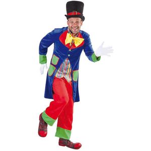 Magic Design Verkleedpak Clown Heren Polyester Blauw/rood Mt M