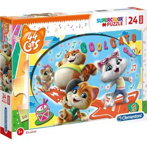 Clementoni Legpuzzel Maxi 44 Cool Cats 24 Stukjes