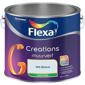 Flexa - Creations Muurverf Extra Mat - Wit Eiland - Mengverf - 2.5 Liter