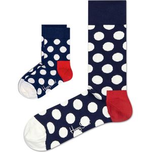 Zo Vader Zo Zoon/Dochter sokken Big Dots Blue | 41 - 46 / 7 - 9 jaar