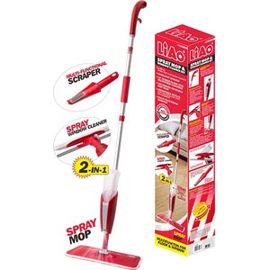 Decopatent® 2in1 Vloerwissers dweilsysteem met Spray functie - Mop voor dweilen van Laminaat - Tegels - Hout - Marmer - Dweil set