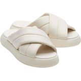 Beige Alpargata mallow crossover slippers beige
