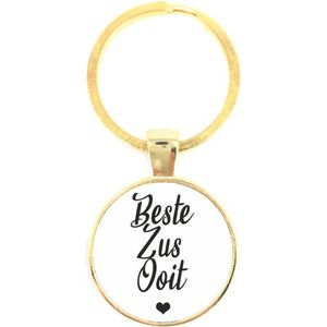 Sleutelhanger Glas -  Beste Zus ooit