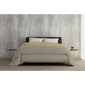 Italian Bed Linen Winter Bettdecke, Taupe/Creme, 250x200cm