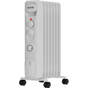 Auronic Olieradiator - Elektrische kachel - Thermostaat - Timer - 3 Standen - tot 1500W Heater - Wit
