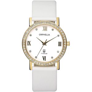 Orphelia 122-1722-11 - Horloge - Leer - Wit - 33 mm