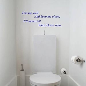 Use Me Well Toilet - Donkerblauw - 120 x 45 cm - toilet engelse teksten