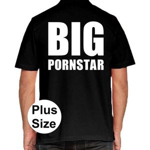 BIG Pornstar grote maten poloshirt zwart voor heren - Plus size BIG Pornstar polo t-shirt XXXL