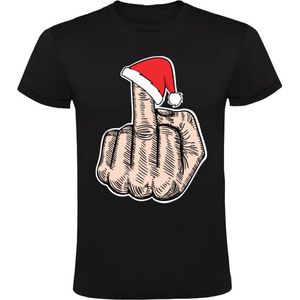 Kerst Handgebaar Heren T-shirt - foute kerstshirt - kerstmis - kerst - kerstmuts - grappig - shirt