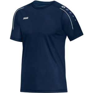 Jako Classico T-shirt Heren  Sportshirt - Maat S  - Unisex - blauw/wit