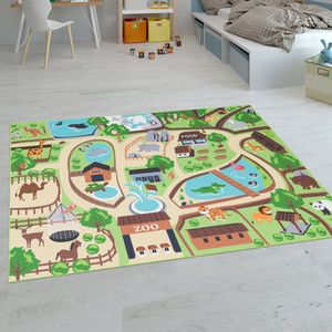 Paco Home Kindertapijt Laagpolige Vloerkleden Voor Kinderkamer Speelkleed Meerkleurig 80x150 cm