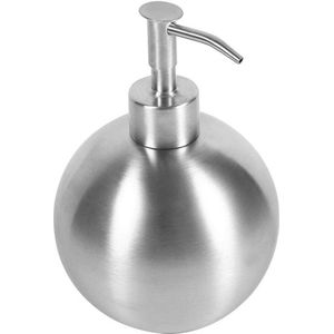 Roestvrij stalen bolvormige zeepdispenser voor standmontage - 500 ml - Vloeistofpompdispenserfles .
