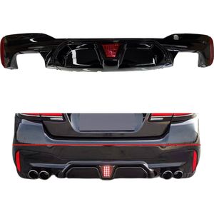 BMW 5 Serie G30&G31 (2017-2022) M-Style Diffuser Glans Zwart Dubbel met Remlicht