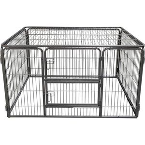 Topmast Puppyren Excellent - Met Dakpaneel - 125 x 80 x 70 cm Hoog - Hondenren - Puppyrennen - Binnen - Hondenbench