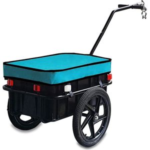 DailySupplies® Fietskar Bagage - Fietsaanhanger voor Kinderen - Zwart met Blauw