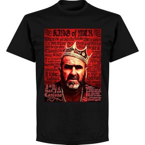 King Cantona Old Skool T-Shirt - Zwart - XXL
