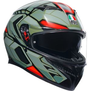 Agv K3 E2206 Mplk Decept Matt Black Green Red 010 XS - Maat XS - Helm