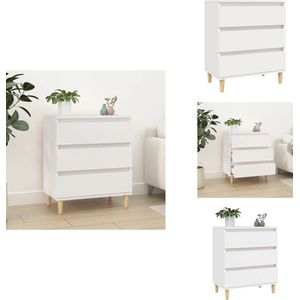 vidaXL Dressoir - Dressoirs - Kast - Wandkast - Dressoir 60x35x70 cm bewerkt hout wit