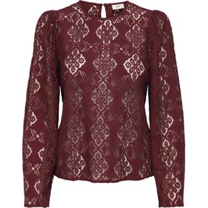 Jacqueline de Yong Blouse Jdyhurray Lace Top Jrs 15354364 Cabernet Dames Maat - XL