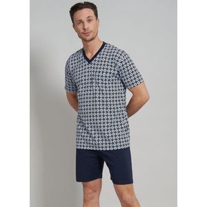 Gotzburg heren shortama - blauw dessin - Maat: L