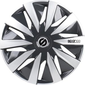 Sparco Wieldoppen Lazio 15 Inch Abs Grijs/zilver Set Van 4