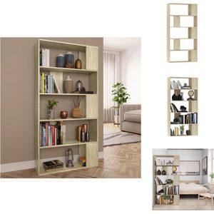 vidaXL Boekenkast - Boekenkasten - Boekenschap - Boekenschappen - Boekenkast/kamerscherm 80x24x159 cm bewerkt hout sonoma eiken