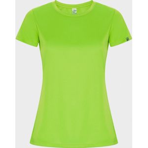 Fluorescent Groen dames ECO sportshirt korte mouwen 'Imola' merk Roly maat L