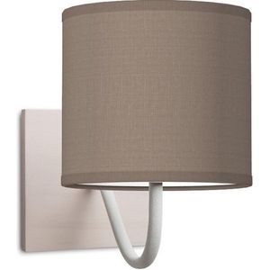 Home Sweet Home wandlamp Bling - wandlamp Beach inclusief lampenkap - lampenkap 16/16/15cm - geschikt voor E27 LED lamp - taupe