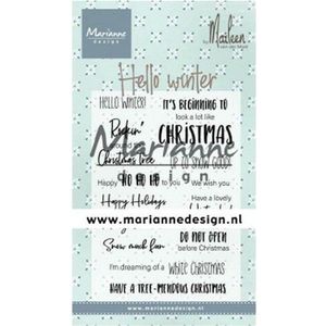 Marianne D Clear Stamps Marleen's Hello winter (Eng) CS1037