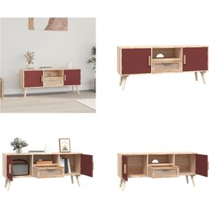 vidaXL Tv-meubel met deuren 105x30x45 cm bewerkt hout - Tv-kast - Tv-kasten - Tv-meubel - Hifi-meubel