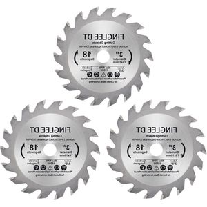 3 inch TCT cirkelzaagblad 18 tanden hout kunststof PCV acryl multiplex 3/8"" doorn - zaagblad voor precisie snijwerk