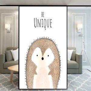 Raamfolie egel - be unique - kinderkamer - 50 x 90 cm