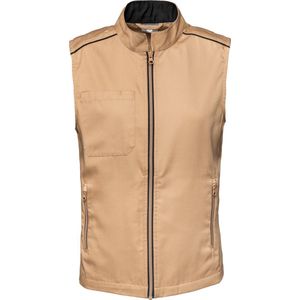 Bodywarmer Dames M WK. Designed To Work Mouwloos Camel / Black 65% Polyester, 35% Katoen