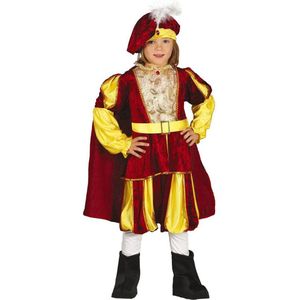 Fiestas Guirca - Pietenpak rood / geel - 3-4 jaar - Welkom Sinterklaas - Pietenpak kinderen - intocht sinterklaas