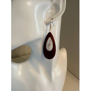 Ovale bruine oorbellen | Moederdag | Verjaardagscadeau| Cadeautje| Valentijnsdag| Kado | sieraden | vaderdag | oorbellen | oorsieraden